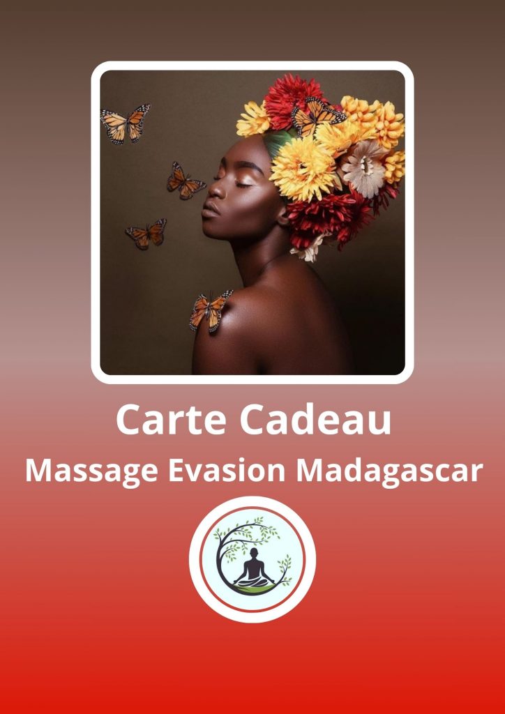 Massage Evasion Madagascar Le Massage Évasion Madagascar offre une expérience immersive basé sur le bien-être, inspirée par les paysages exotiques de l'île. En combinant des techniques innovantes, relaxantes et énergisantes, ce massage vous libère des tensions tout en rééquilibrant vos flux énergétiques. Les gestes précis et les pressions ciblées favorisent une relaxation profonde tant physique que mentale. Cette expérience sensorielle invite à une évasion apaisante et revitalisante, offrant une relaxation complète et une énergie renouvelée pour affronter votre quotidien avec sérénité.